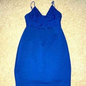 Lulus royal blue body con mini dress size medium